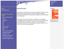 Tablet Screenshot of binaryessence.de